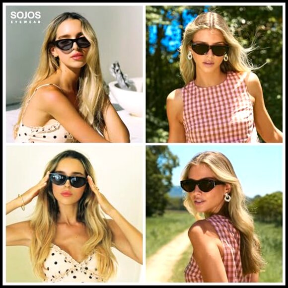 Polarized Cat Eye Sunglasses Retro Vintage 90s Style UV400 Protection main image 7